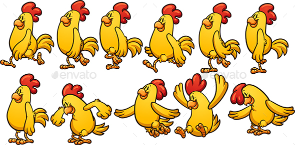 Cartoon Chicken - Animals Characters