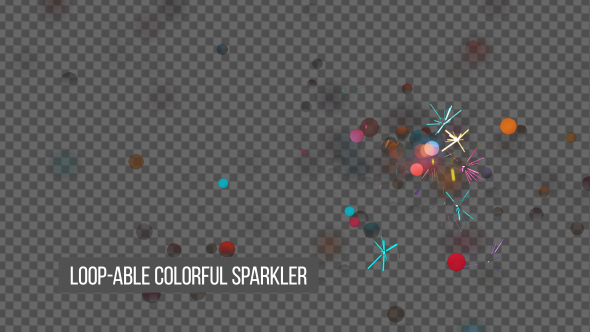 Loop-able Colorful Sparkler Background And Assets V9