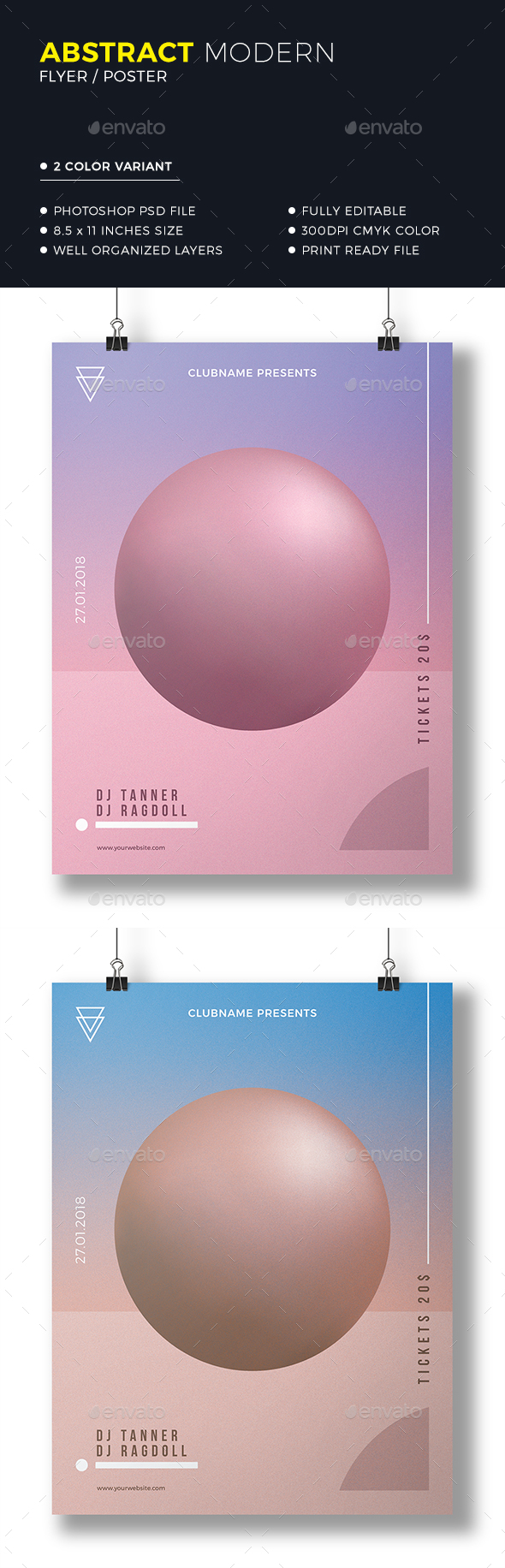Clean Abstract Flyer - Clubs & Parties Events