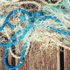 Pile of commercial fishing net with cords and floats Stock Photo by  stevanovicigor