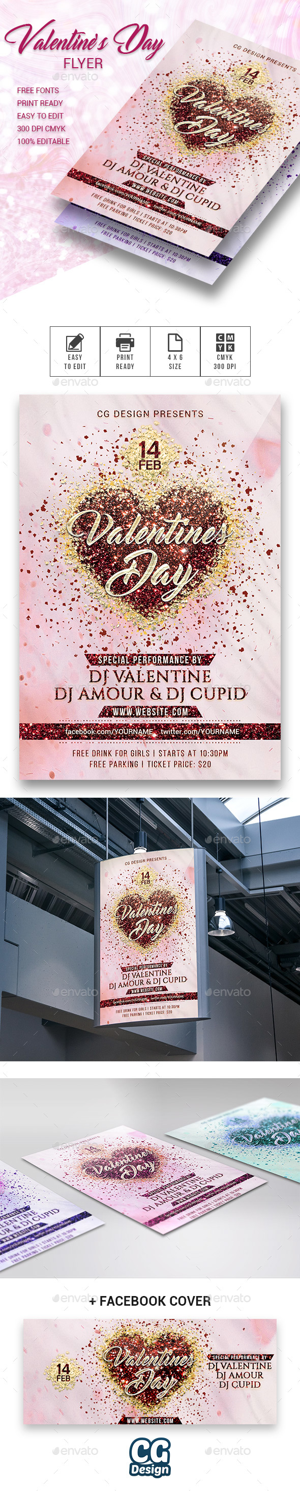 Valentine's Day Flyer - Events Flyers