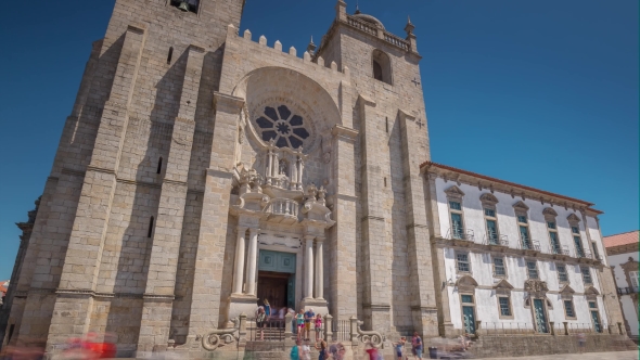 Portugal Porto  City Centre Buildings Architecture Squre Cathedral