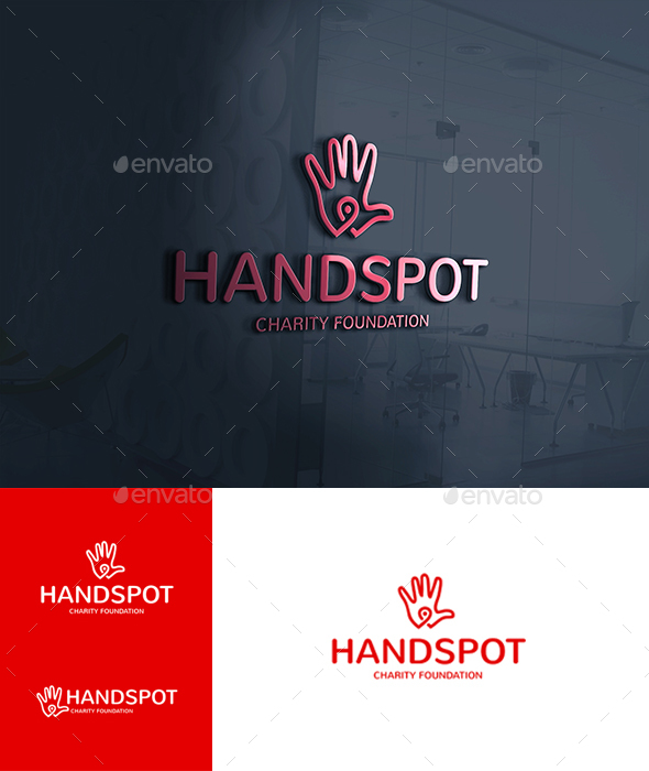 Hand Spot Point Locator Logo - Symbols Logo Templates