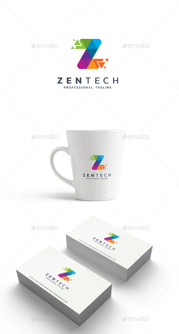 Letter Z - Zen Tech Logo - Letters Logo Templates