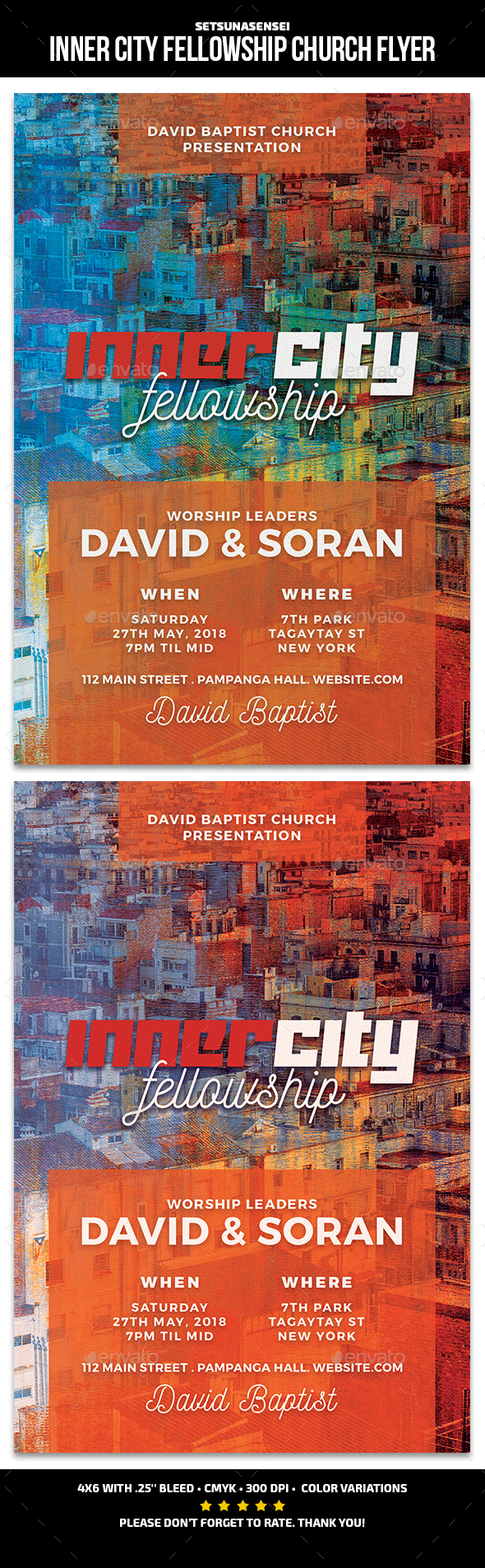 Inner City Fellowship Church Flyer - Church Flyers