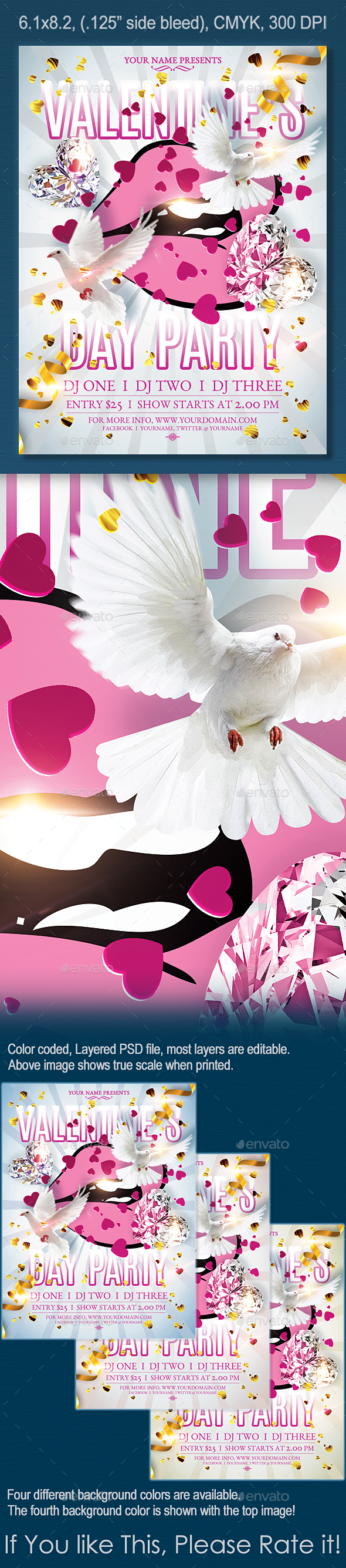 Valentines Day Flyer - Clubs & Parties Events