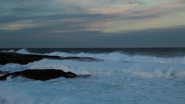 Arctic Ocean at Sunset During a Storm, Stock Footage | VideoHive