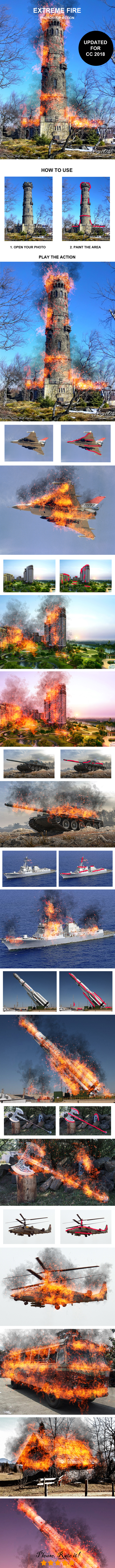 Fire Photoshop Action - Photo Effects Actions