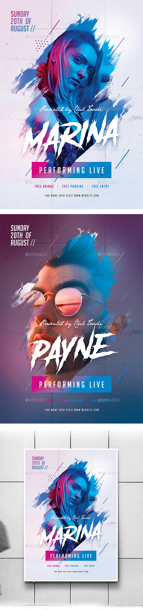 Dj Artist Party Flyer/Poster - Concerts Events