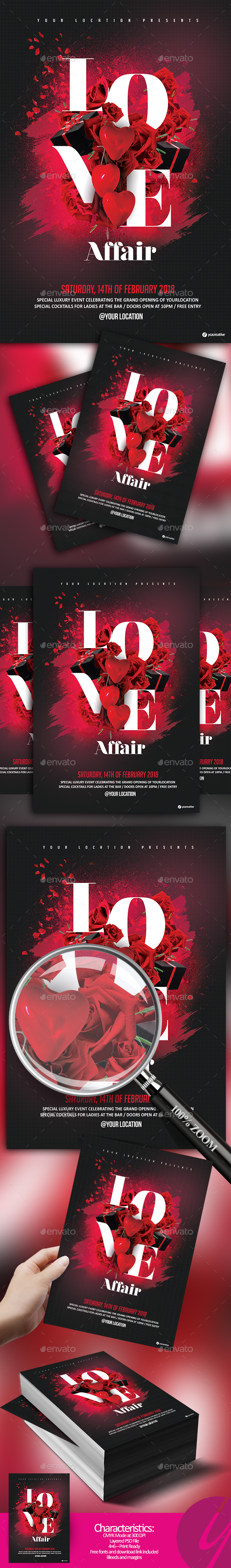 Love Affair Flyer - Clubs & Parties Events