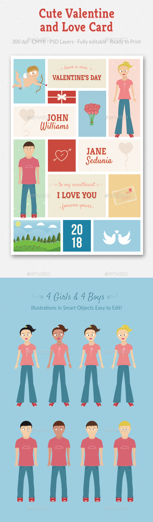 Cute Valentine and Love Card - Greeting Cards Cards & Invites