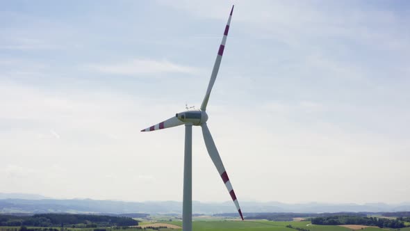 Aerial flight wind turbines, Renewable Clear energy production, Farm landscape