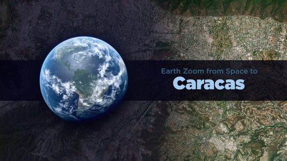 Caracas (Venezuela) Earth Zoom to the City from Space