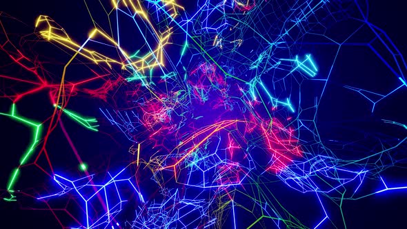 Vj Loop Abstract Sci Fi Neon Light Background alt