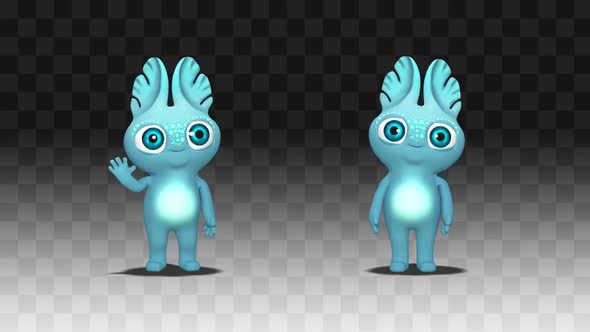 Cartoon Alien Monster Hi Welcome Pack alt