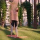 Athlete Doing Flexibility Exercises Outdoors - VideoHive Item for Sale