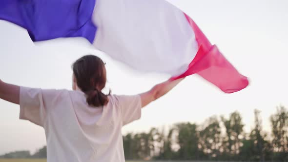 French Woman with a Flag