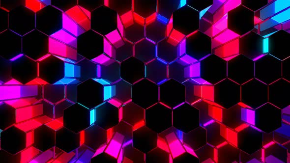Neon Honeycomb