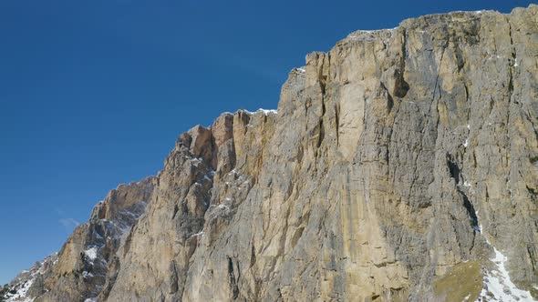 View On The Mountain Peaks In Dolomites In Italy