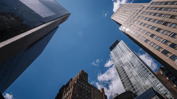 Time lapse – Corporate Buildings in Manhattan – New York – USA