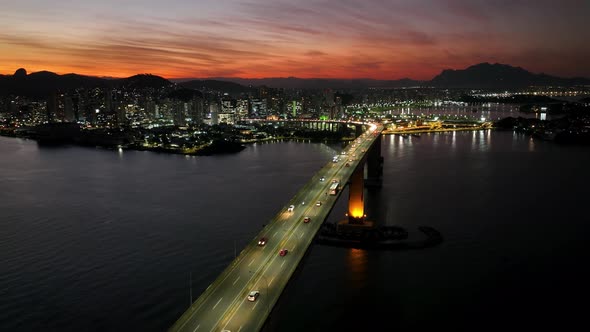 Third bridge landmark of Vitoria state of Espirito Santo Brazil. alt