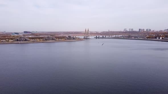 Millennium Bridge. Kazanka river. Kazan. Tatarstan. Russia.