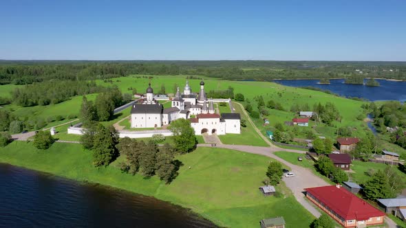 Aerial view of Ferapontov Monastery, Russia