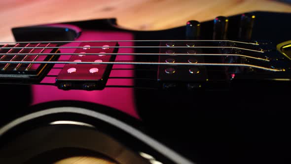 Bass Guitar Close-up Detail 