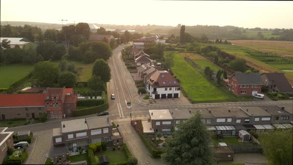 Aerial of Leuven Belgium's countryside alt