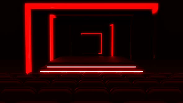 Red Stage Background Loop