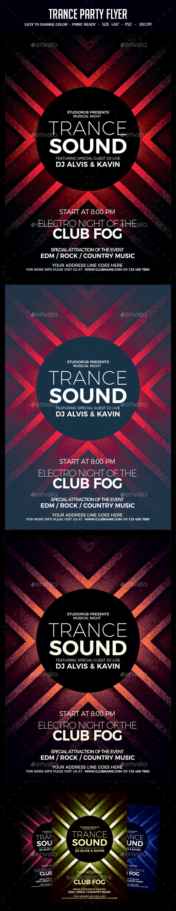 Trance Party Flyer - Clubs & Parties Events
