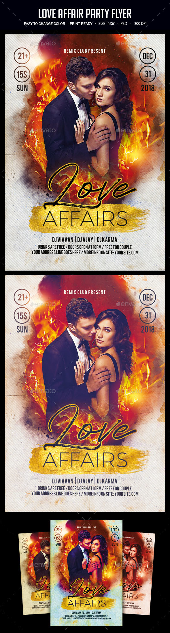 Love Affair Party Flyer - Clubs & Parties Events