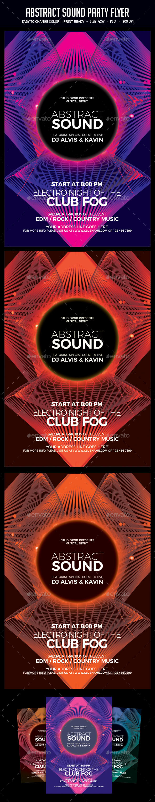 Abstract Party Flyer - Clubs & Parties Events