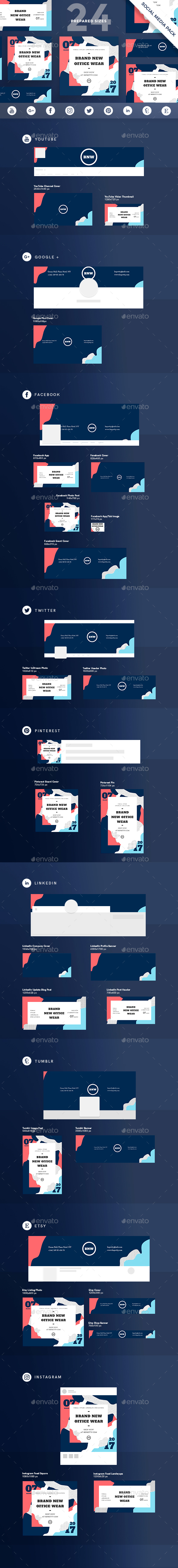 Office Wear Social Media Pack - Miscellaneous Social Media
