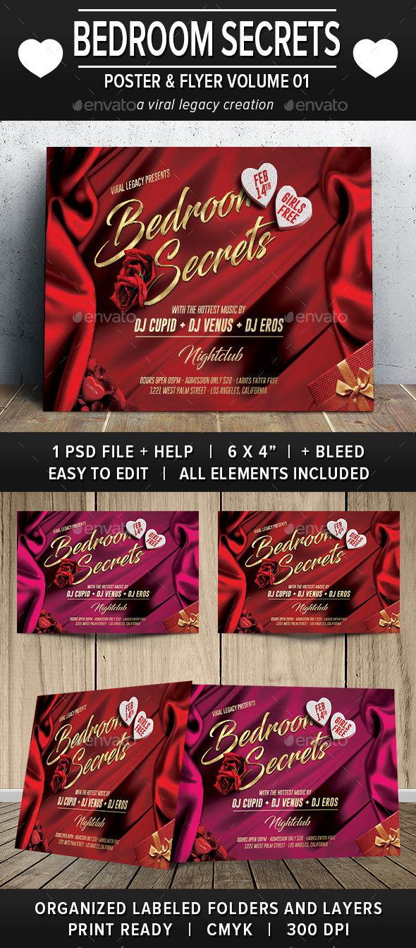 Bedroom Secrets Flyer V01 - Events Flyers