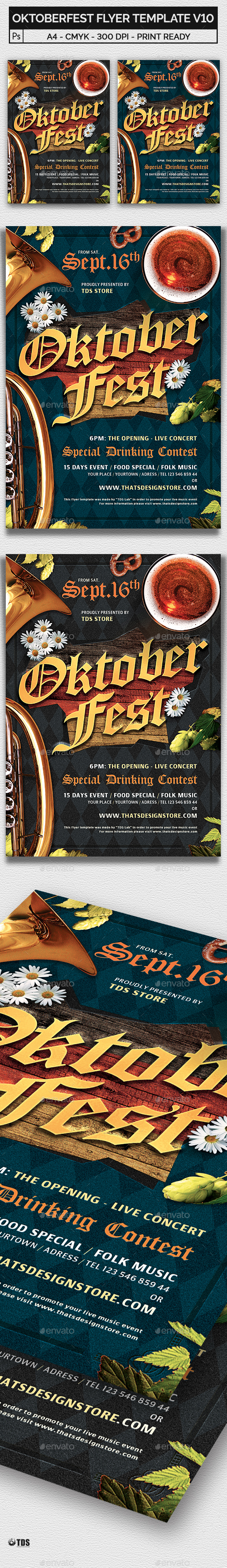 Oktoberfest Flyer Template V10 - Holidays Events