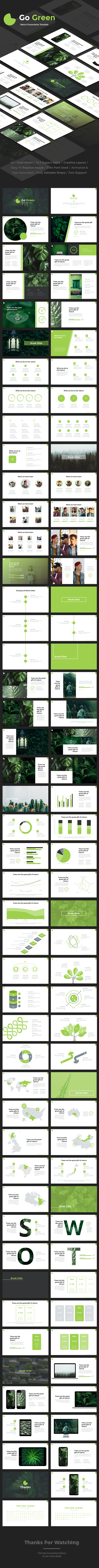 Go Green Powerpoint - Nature PowerPoint Templates