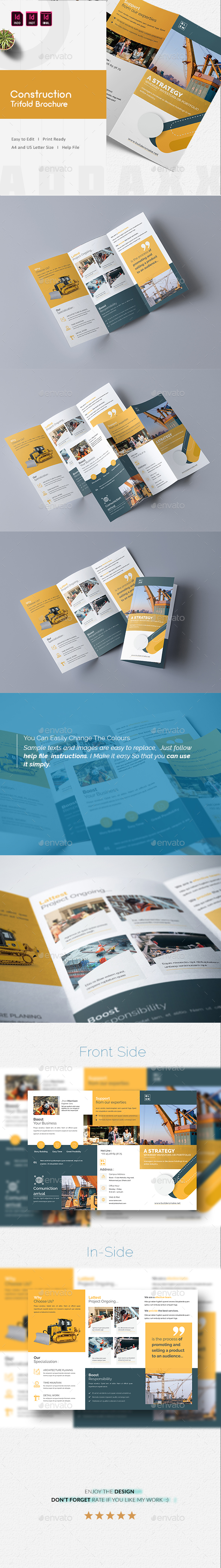Construction Trifold Brochure - Corporate Brochures