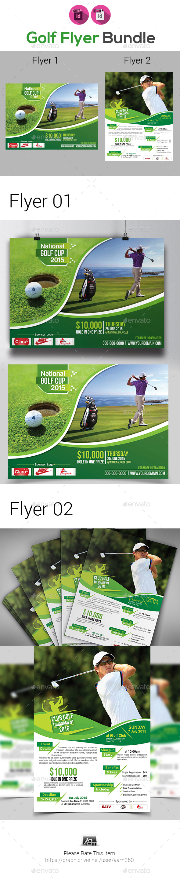 Golf Tournament Flyer Bundle - Sports Events