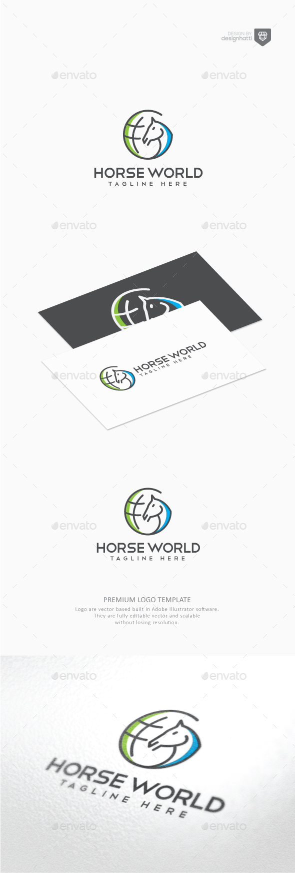 Horse World Logo - Animals Logo Templates