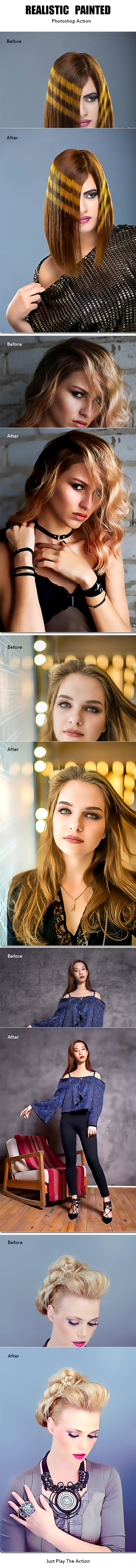 Realistic Painted - Photoshop Add-ons