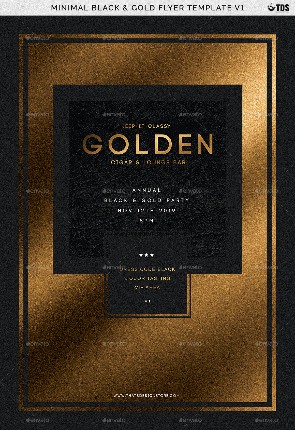 minimal black and gold flyer template v1 by lou606 graphicriver