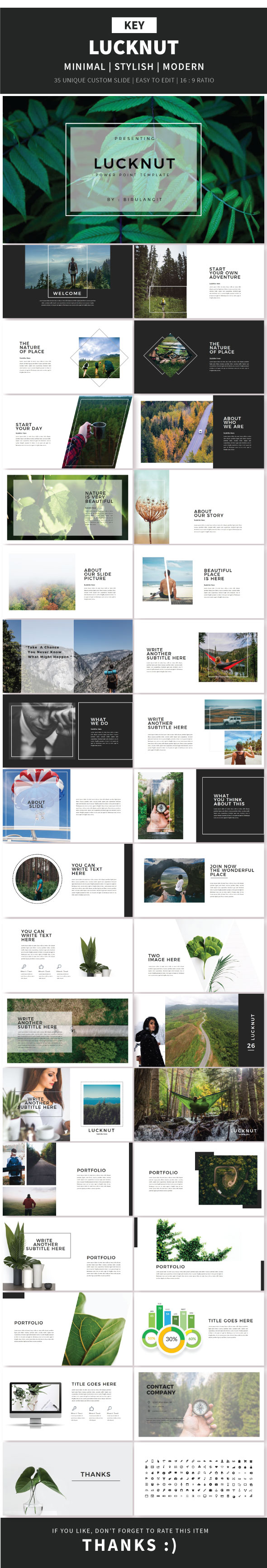 Lucknut Keynote Template - Creative Keynote Templates