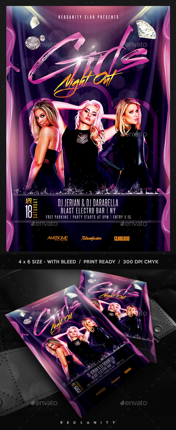 Girls Night Out Flyer - Clubs & Parties Events