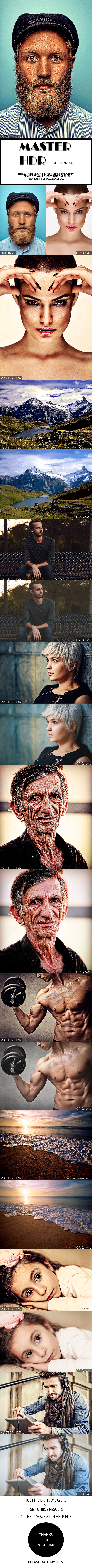 Master HDR Photoshop Action - Photo Effects Actions