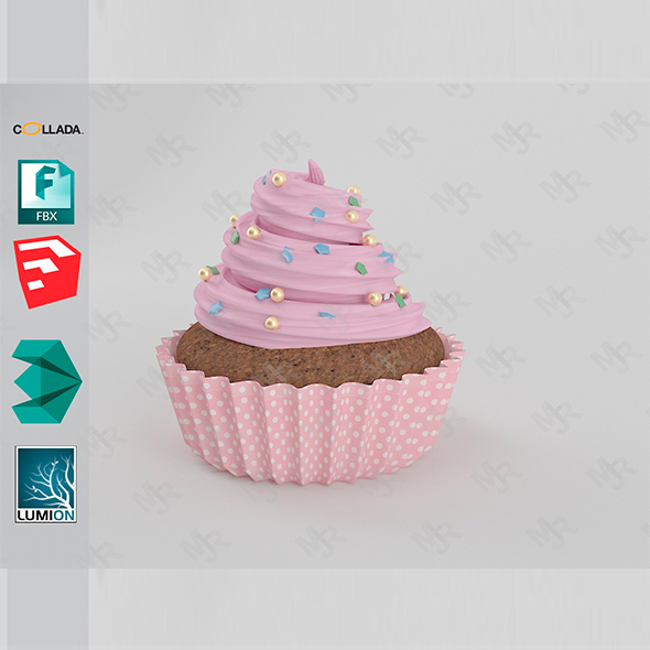 Cupcake 3D model - 3Docean 21286617