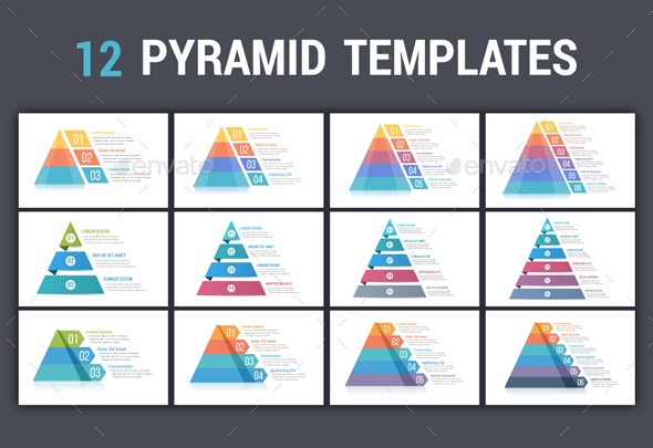 Pyramid Infographics - 12 Templates - Infographics