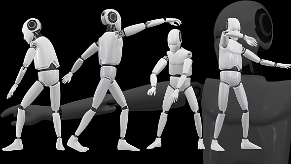 Male Robot Dancing Hip Hop (4-Pack) by se5d | VideoHive