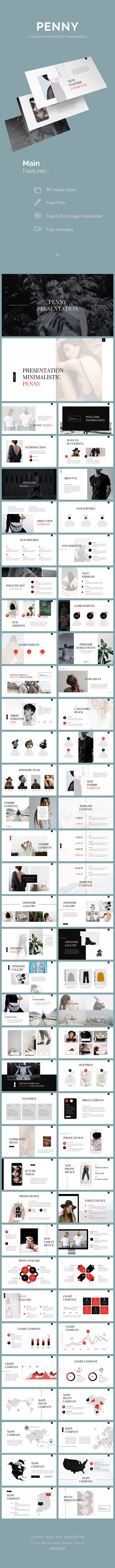 Penny PowerPoint Template - PowerPoint Templates Presentation Templates