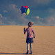 Little Girl and Desert Surreal Background Video - VideoHive Item for Sale